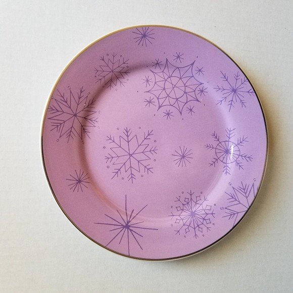 Boxed Set of 4 Rosanna CIB 8” Salad Dessert Plates Winter Wonderland Snowflakes - Picture 3 of 8